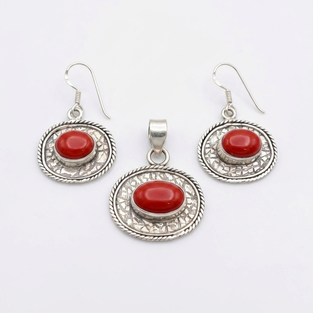 Pendant Set: Ruby