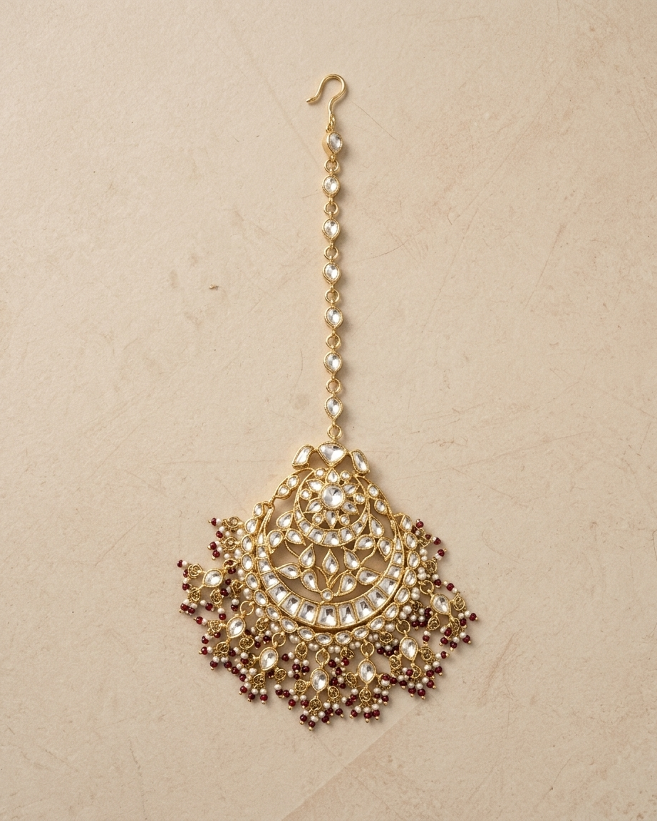 Tikka: Uncut Polki Kundan & Pearl