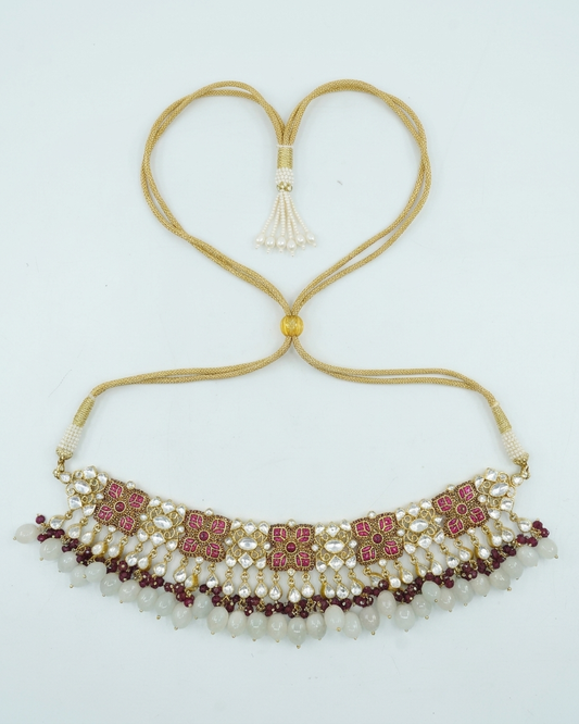 Necklace: Uncut Polki Kundan & Tourmaline