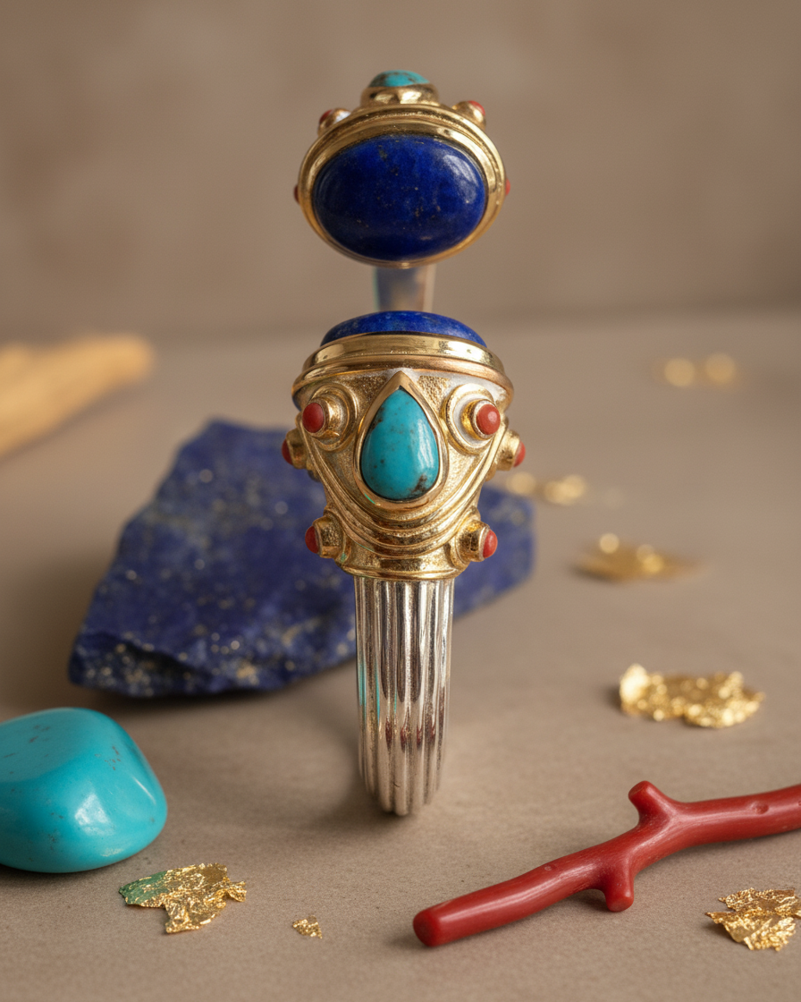 Bangle/Bracelet: Lapis, Turquoise & Coral