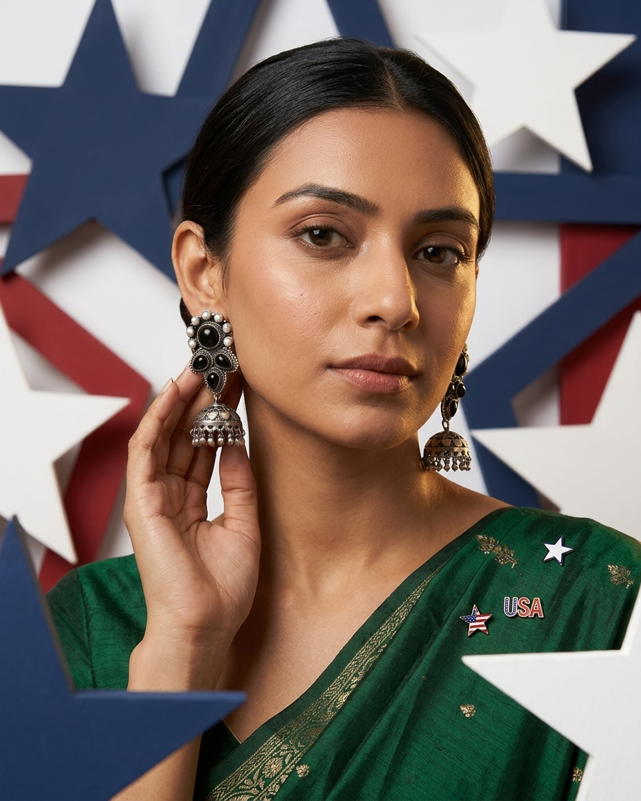 Earring: Black Onyx & Pearl