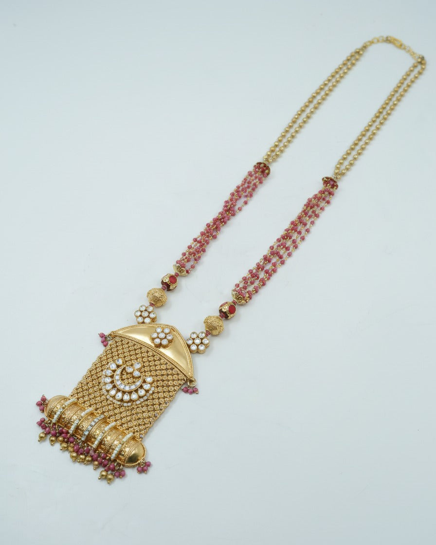 Neck Chain: Kundan & Beads