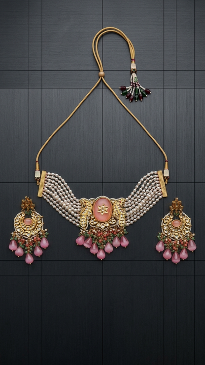 Necklace Set: Kundan, Pearls & Beads