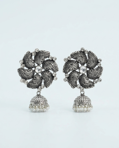 Earring: White Quartz & Pearl