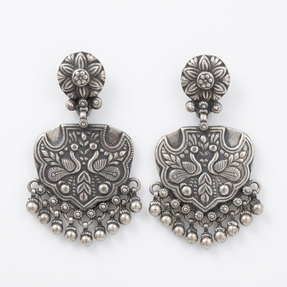 Earring: Silver Beads