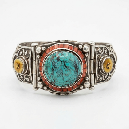 Bangle/Bracelet: Coral, Agate, Topaz, Pearl & Turquoise