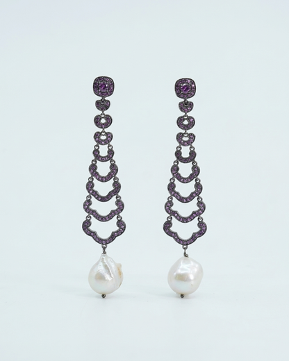 Earring: Tourmaline & Pearl