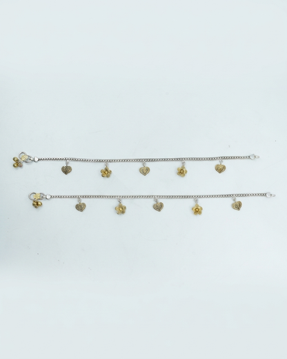Anklet: Heart & Flower