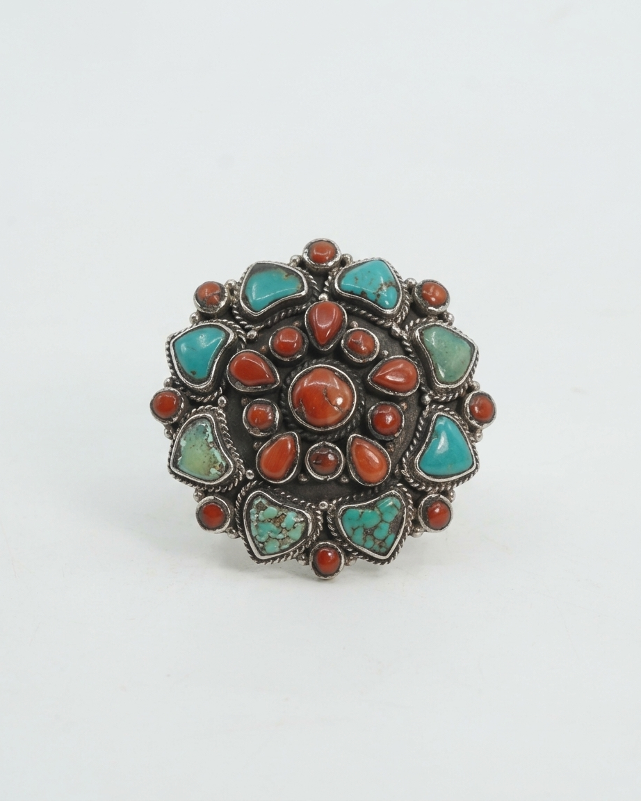 Ring: Coral & Turquoise