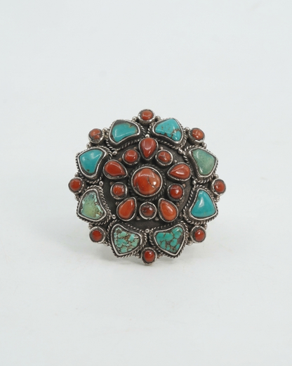 Ring: Coral & Turquoise
