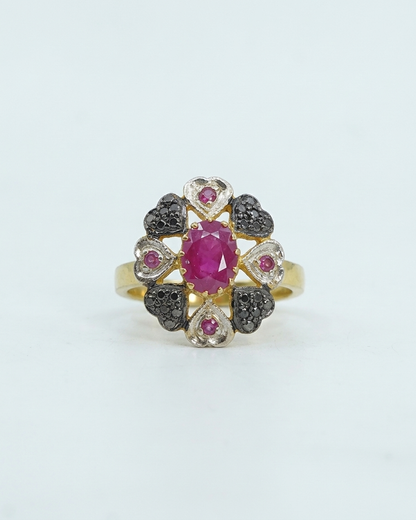 Ring: Ruby & Cubic Zirconia