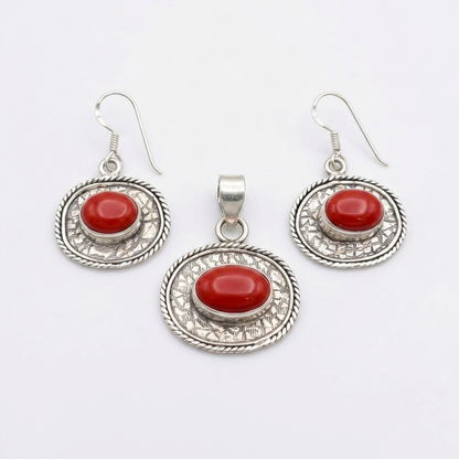 Pendant Set: Ruby