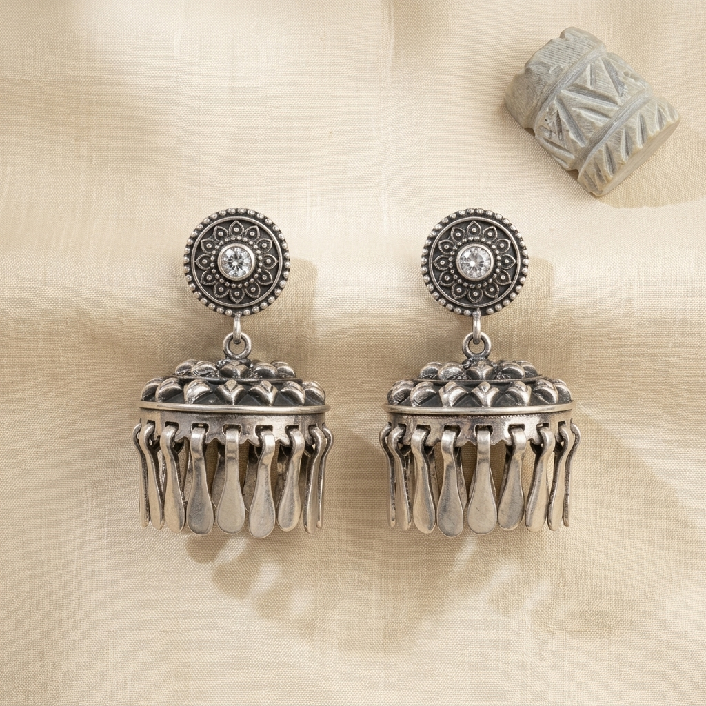 Earring: Silver Strings