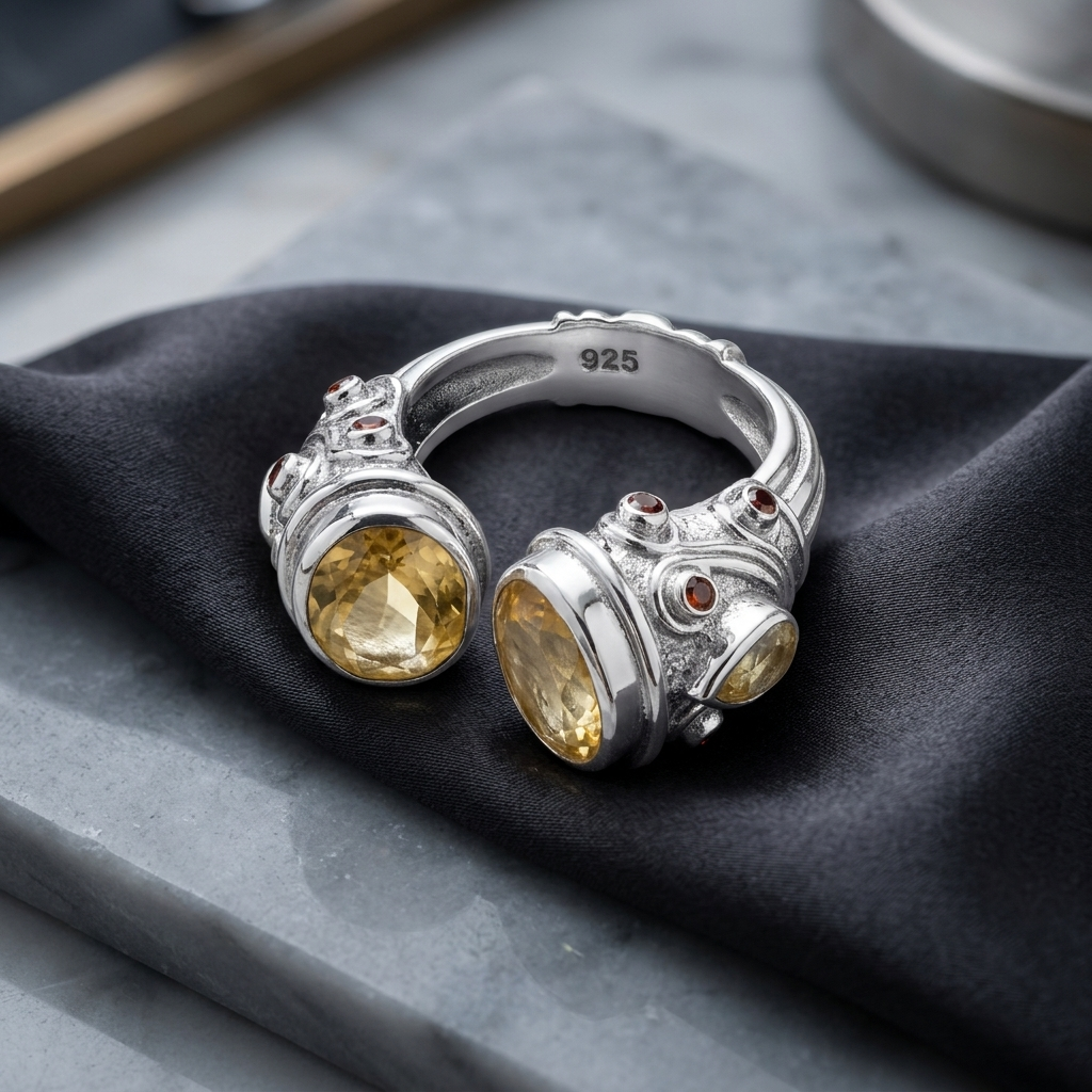 Ring: Garnet & Citrine
