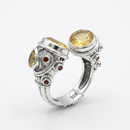 Ring: Garnet & Citrine