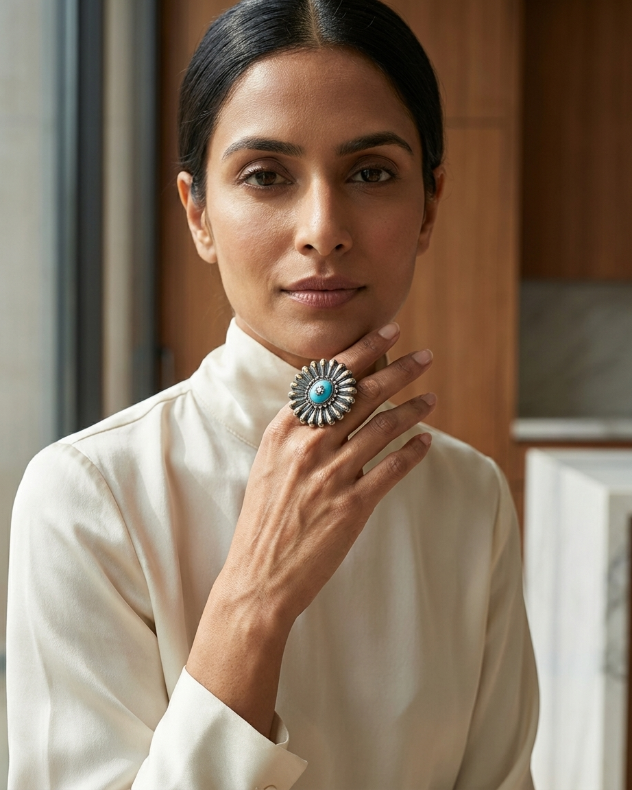 Ring: Turquoise & Enamel