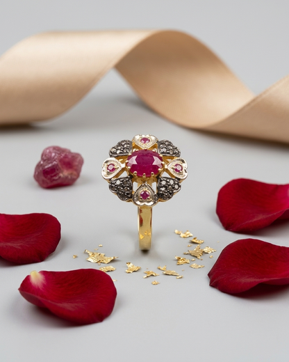 Ring: Ruby & Cubic Zirconia