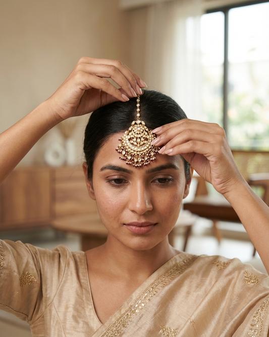Tikka: Uncut Polki Kundan & Pearl