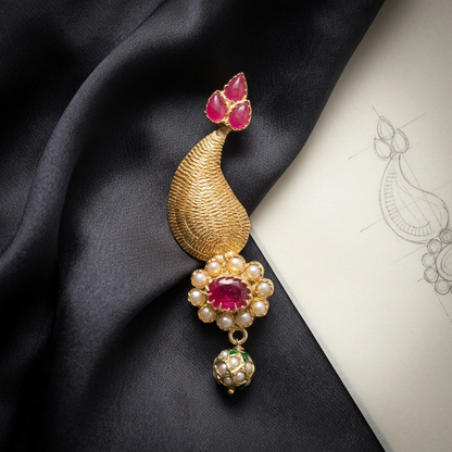 Earring: Pearl & Semi Fridelite