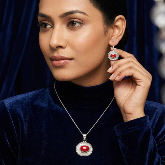 Pendant Set: Ruby