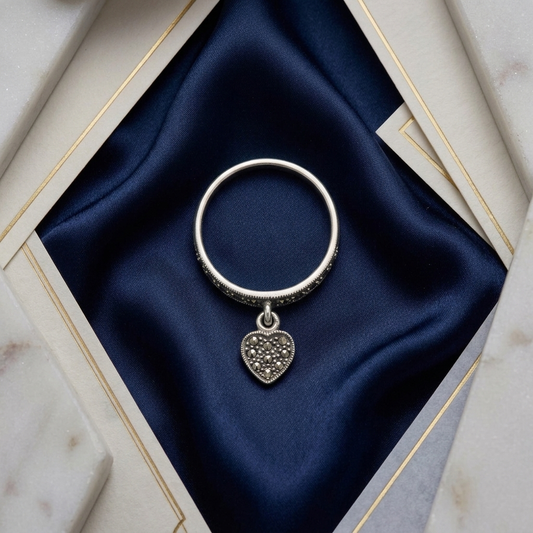 Ring: Marcasite with Heart