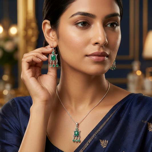 Pendant Set: Emerald