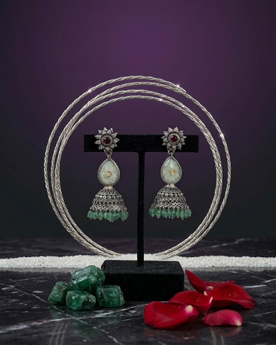Earring: Tourmaline & Mosaic