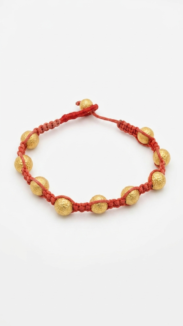 Bracelet: Silver Gold Plated Beads