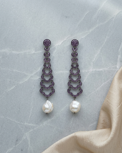 Earring: Tourmaline & Pearl