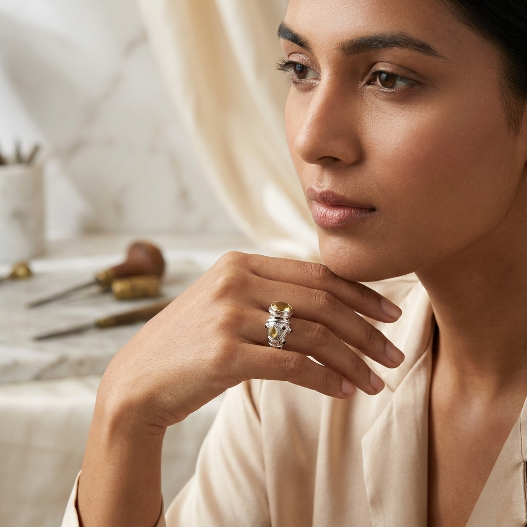 Ring: Garnet & Citrine