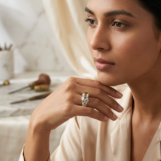 Ring: Garnet & Citrine