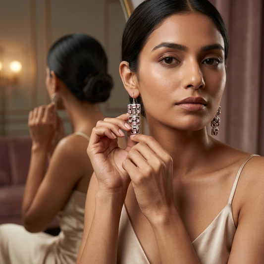 Earring: Cultured Rose