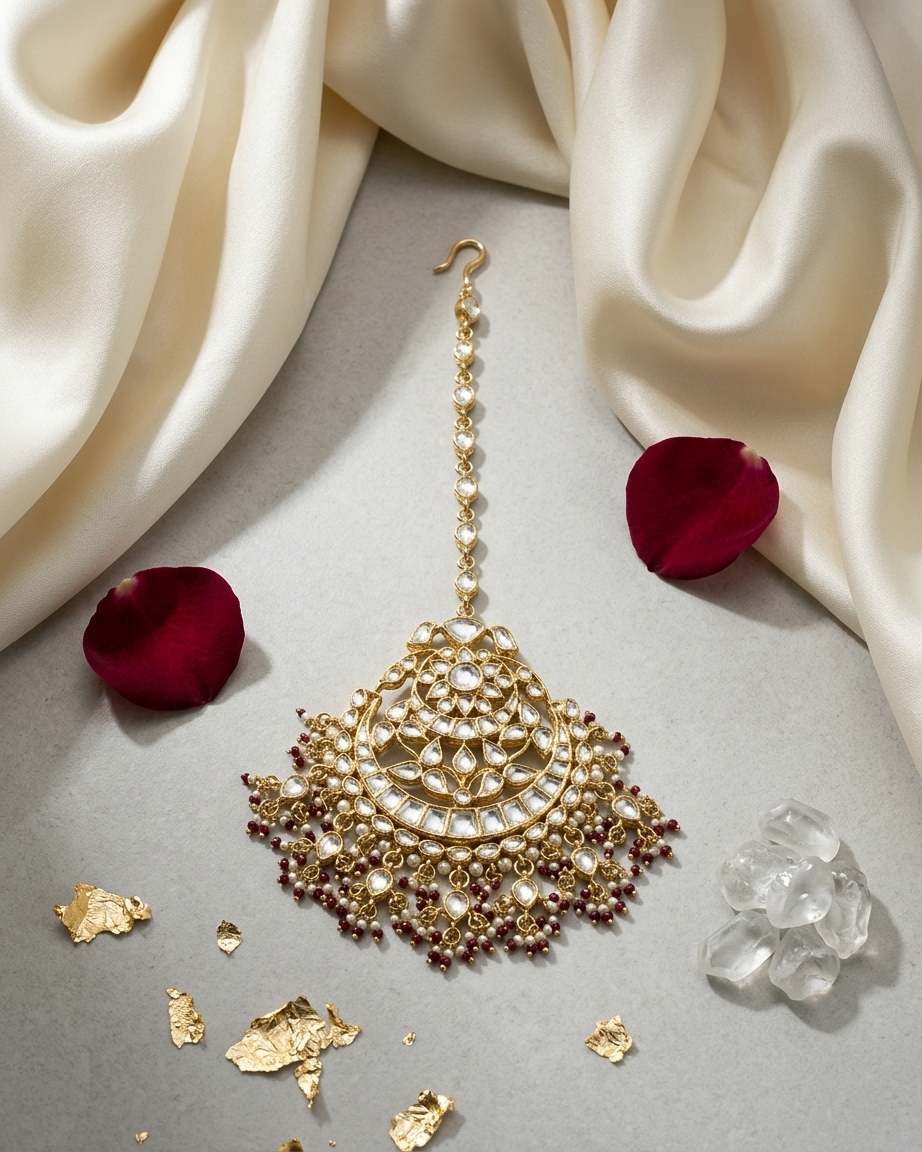 Tikka: Uncut Polki Kundan & Pearl