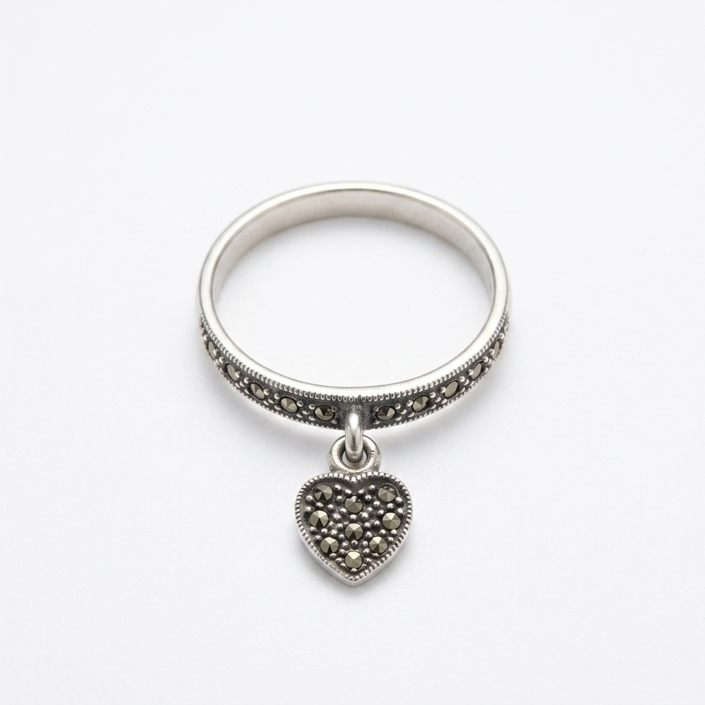 Ring: Marcasite with Heart