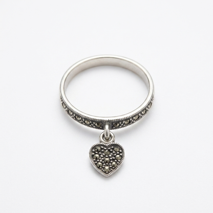 Ring: Marcasite with Heart