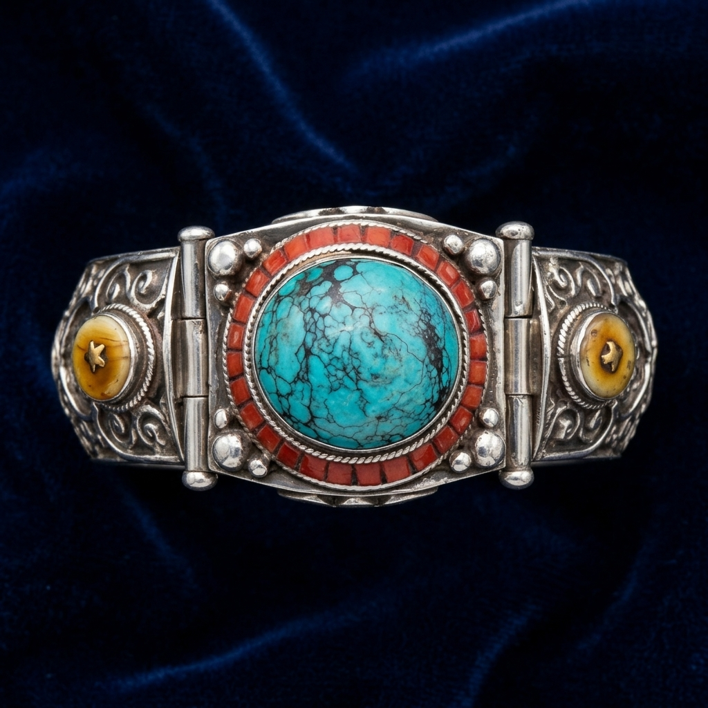 Bangle/Bracelet: Coral, Agate, Topaz, Pearl & Turquoise