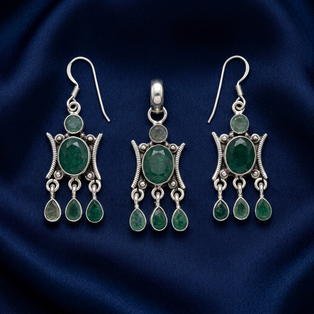 Pendant Set: Emerald