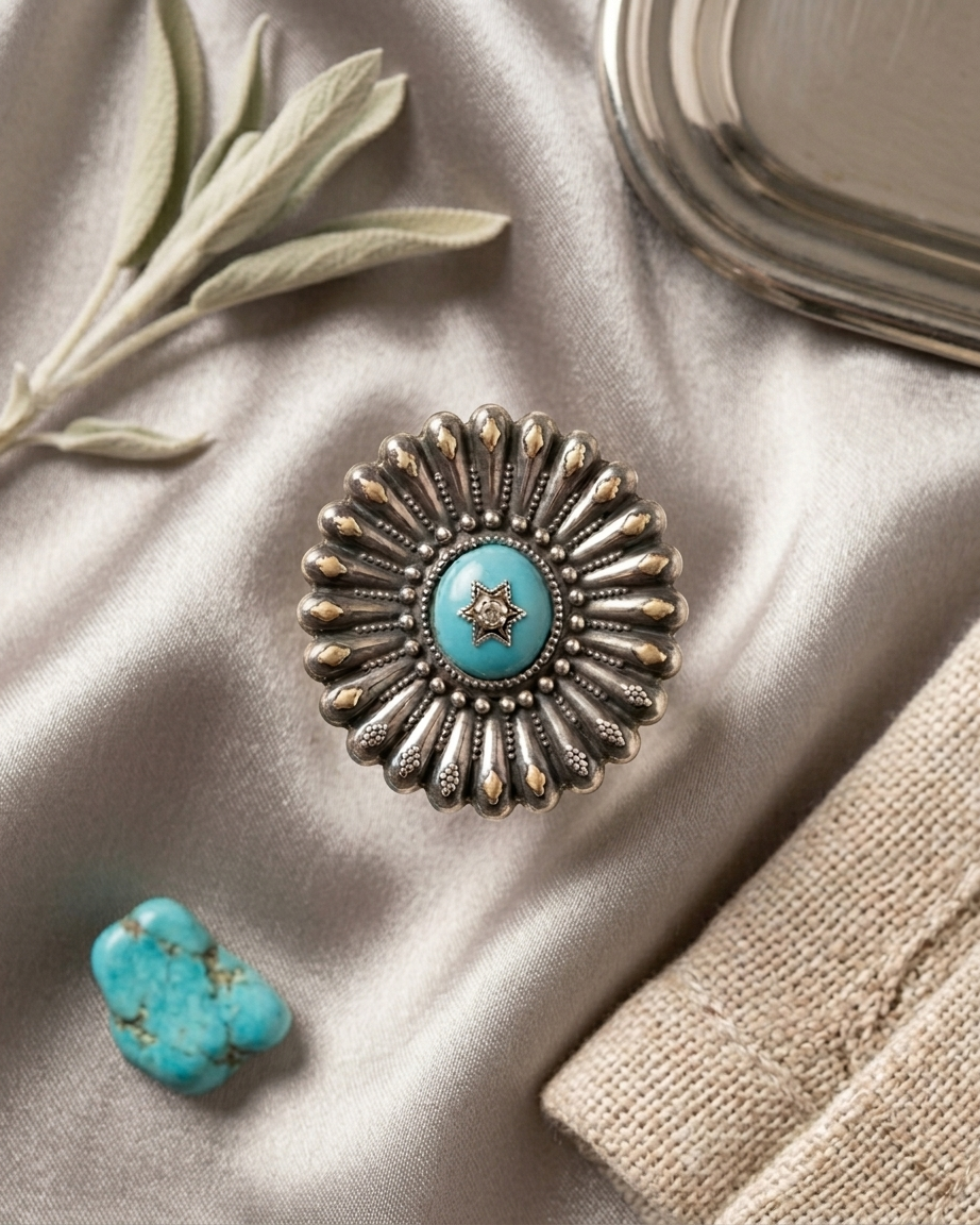 Ring: Turquoise & Enamel