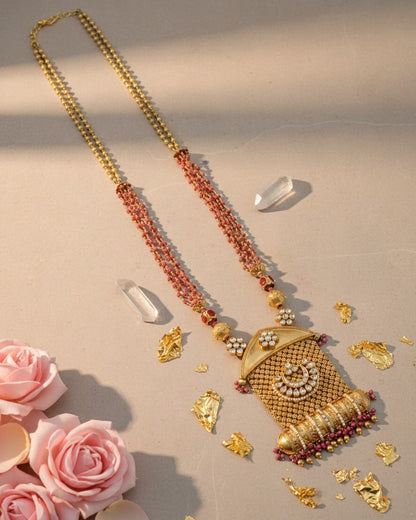 Neck Chain: Kundan & Beads