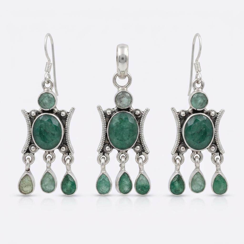 Pendant Set: Emerald