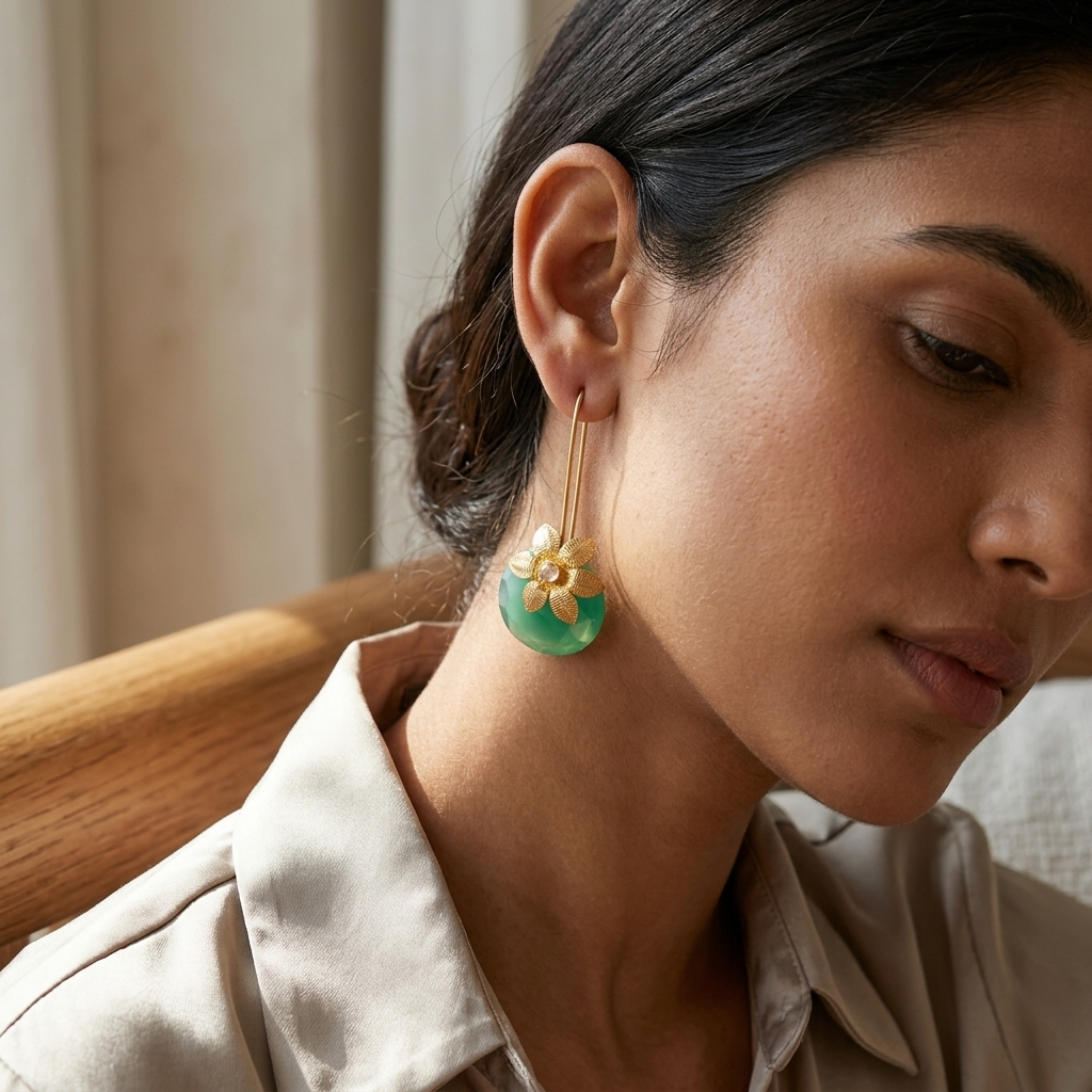Earring: Semi Turquoise
