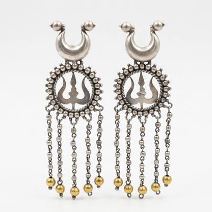 Earring: Silver Beads