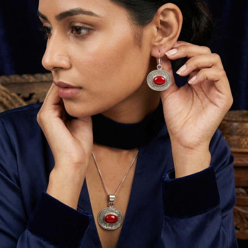 Pendant Set: Ruby