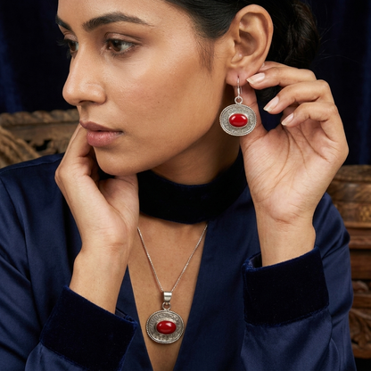 Pendant Set: Ruby