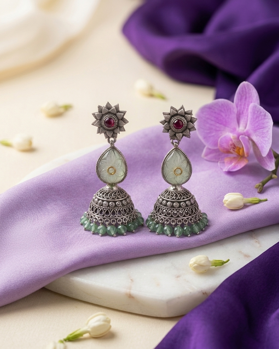 Earring: Tourmaline & Mosaic