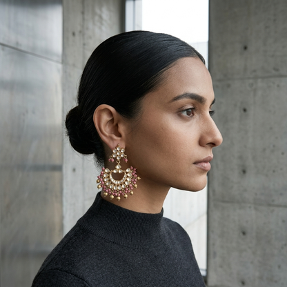 Earring: Kundan & Beads