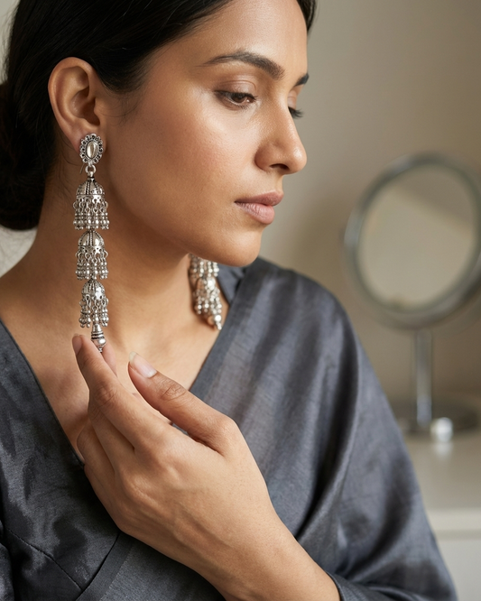 Earring: White Quartz