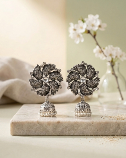 Earring: White Quartz & Pearl