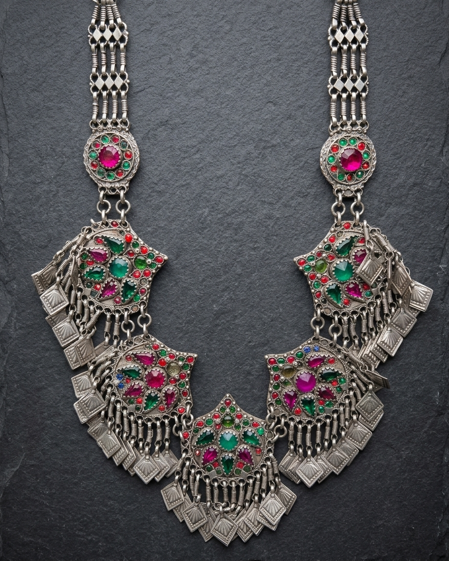 Neck Chain: Glass Stones