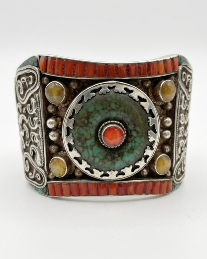 Bangle/Bracelet: Coral, Topaz, Pearl, Turquoise & Agate